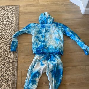 Frankies bikinis only worn once sweatshirt and sweatpants blue tie dye